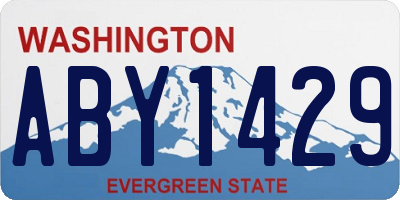WA license plate ABY1429
