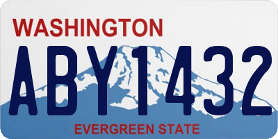 WA license plate ABY1432