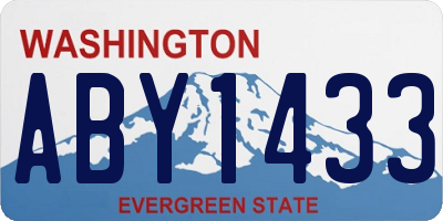 WA license plate ABY1433