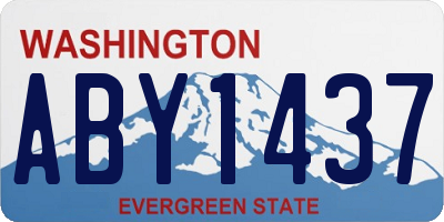 WA license plate ABY1437