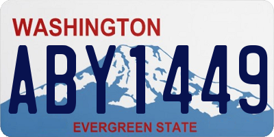 WA license plate ABY1449
