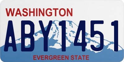 WA license plate ABY1451