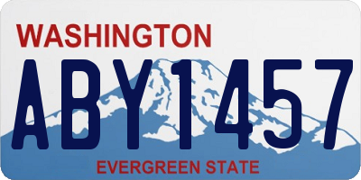 WA license plate ABY1457
