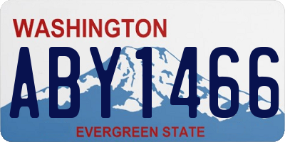 WA license plate ABY1466