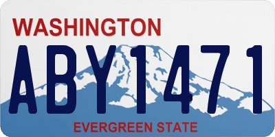 WA license plate ABY1471
