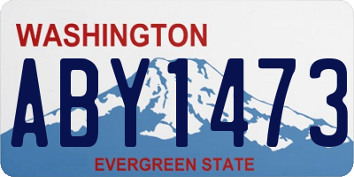 WA license plate ABY1473