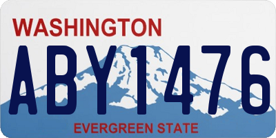 WA license plate ABY1476