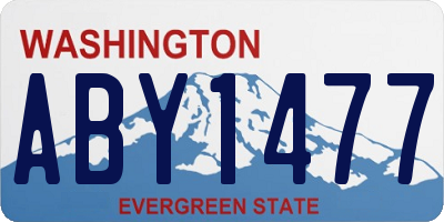 WA license plate ABY1477