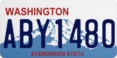 WA license plate ABY1480