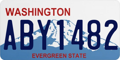 WA license plate ABY1482