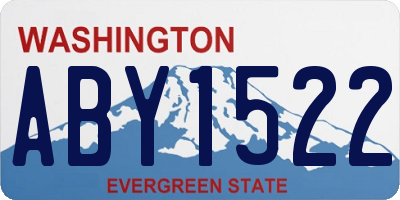 WA license plate ABY1522