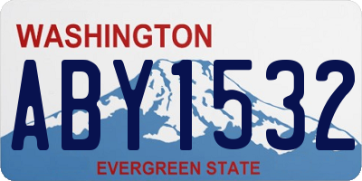 WA license plate ABY1532