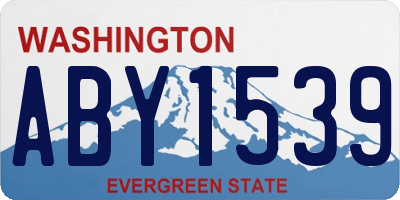WA license plate ABY1539
