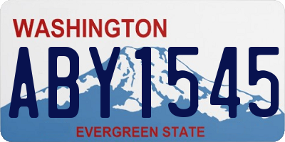 WA license plate ABY1545