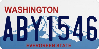 WA license plate ABY1546