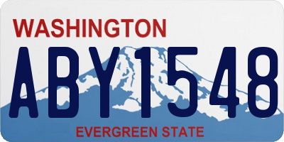 WA license plate ABY1548