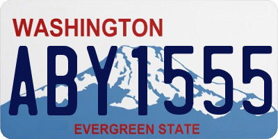 WA license plate ABY1555