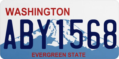 WA license plate ABY1568