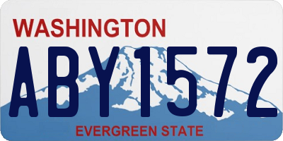WA license plate ABY1572