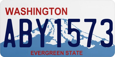 WA license plate ABY1573