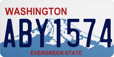 WA license plate ABY1574