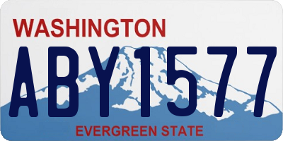 WA license plate ABY1577