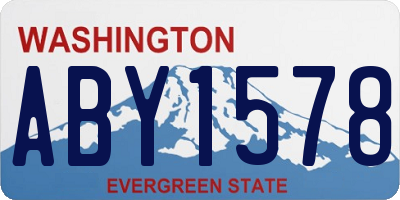 WA license plate ABY1578