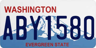 WA license plate ABY1580