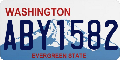 WA license plate ABY1582