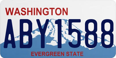 WA license plate ABY1588