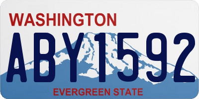 WA license plate ABY1592