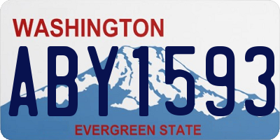 WA license plate ABY1593