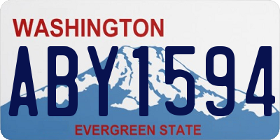 WA license plate ABY1594