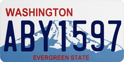 WA license plate ABY1597