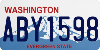 WA license plate ABY1598