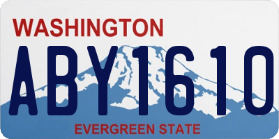 WA license plate ABY1610
