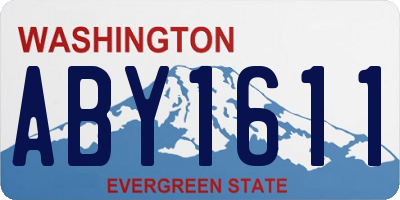 WA license plate ABY1611