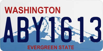WA license plate ABY1613
