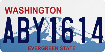 WA license plate ABY1614