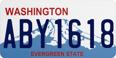 WA license plate ABY1618