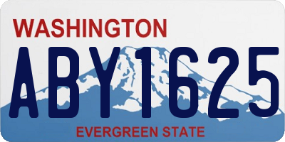 WA license plate ABY1625