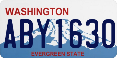 WA license plate ABY1630