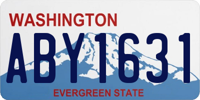 WA license plate ABY1631