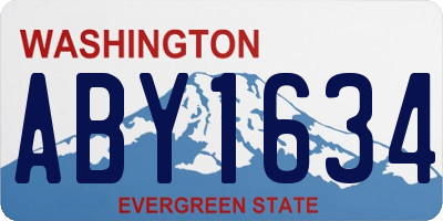 WA license plate ABY1634