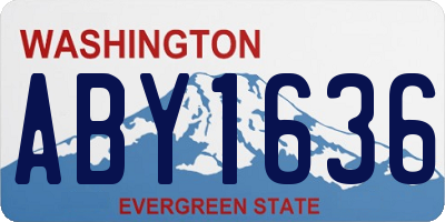 WA license plate ABY1636