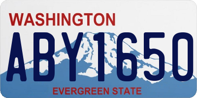 WA license plate ABY1650