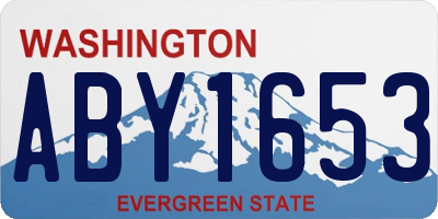 WA license plate ABY1653