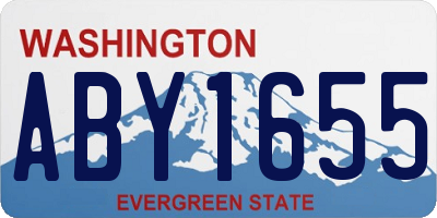 WA license plate ABY1655