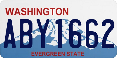 WA license plate ABY1662