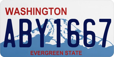 WA license plate ABY1667